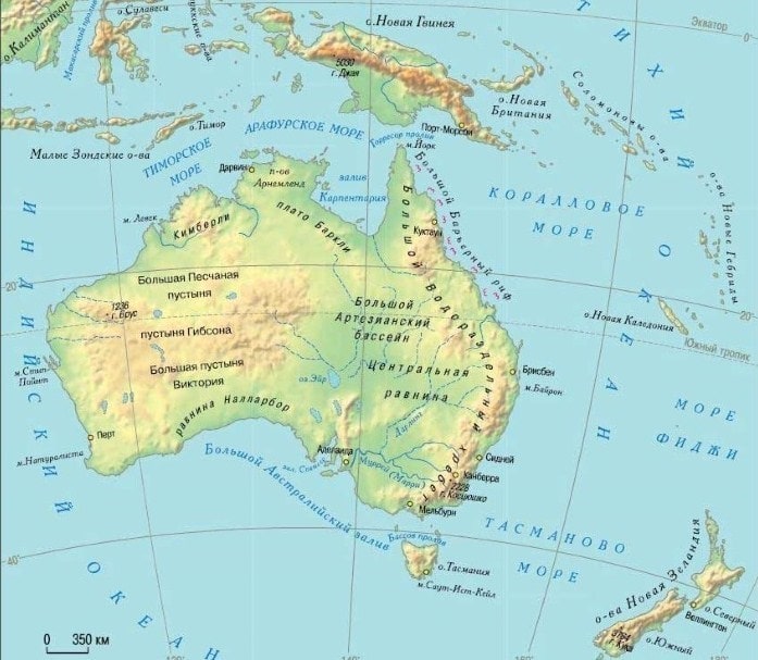 Карта Австралии