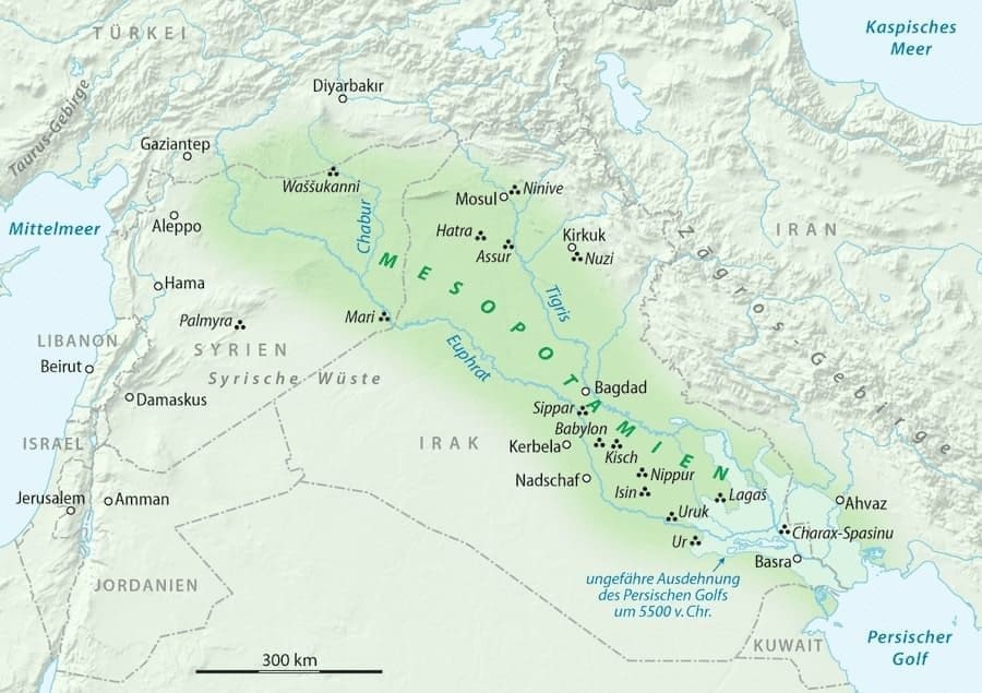 Карта Месопоатамии